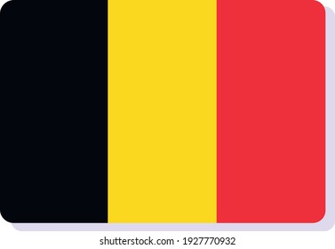 National flag of Belgium. Vector illustration