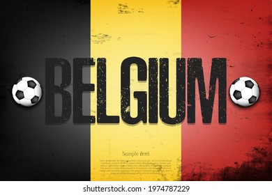 National flag of Belgium. Vintage background. Grunge texture. Banner design pattern. Vector illustration