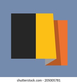 National flag of Belgium,flat vector design