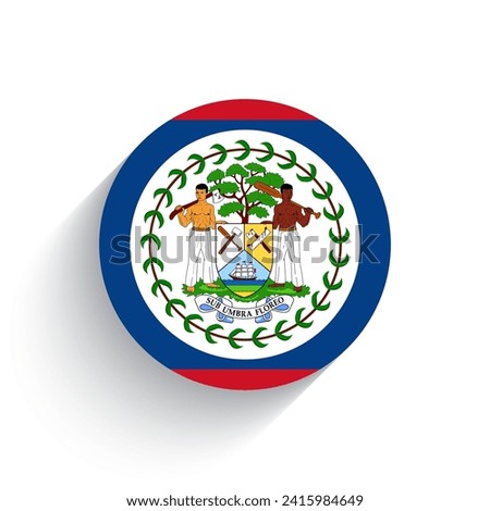 National flag of Belize icon vector illustration isolated on white background.