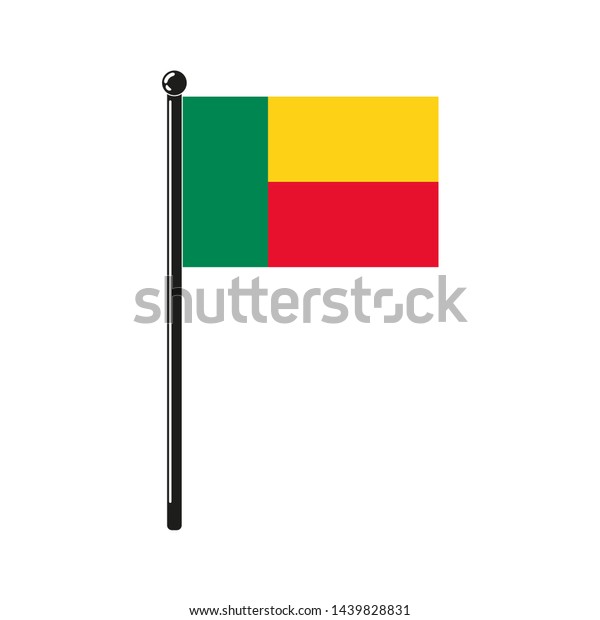 National Flag Benin Original Colours On Stock Vector (Royalty Free ...