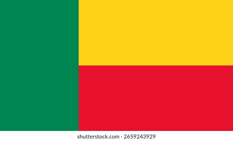National flag of Benin representing unity and pride