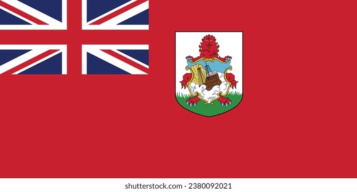 National flag of Bermuda that can be used for celebrating Bermuda national days. Vector illustration