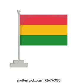 National flag of Bolivia Vector Illustration