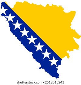 National flag of Bosnia. Background with flag of Bosnia
