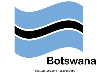 national flag of Botswana in the original colours and proportions