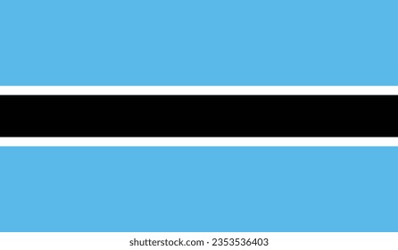 National Flag of Botswana, Botswana sign, Botswana Flag