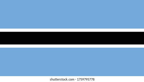 National flag of Botswana. Vector illustration, Vector of botswana flag. EPS, Vector, illustration.