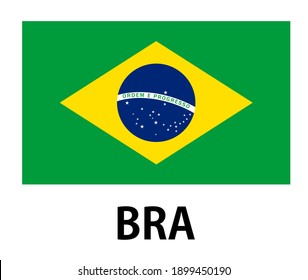 The national flag of Brazil.