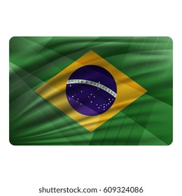 National flag of Brazil in modern design style.