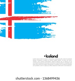 national flag with brush stroke vector Design 