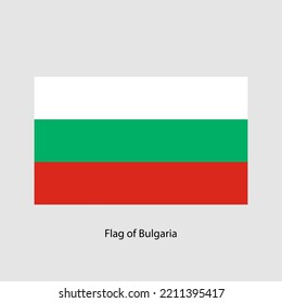 National flag of Bulgaria on a light background. Vector drawing.