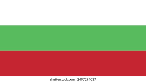 National flag of Bulgaria. Rectangular flag. Vector illustration