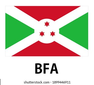 The national flag of Burundi.