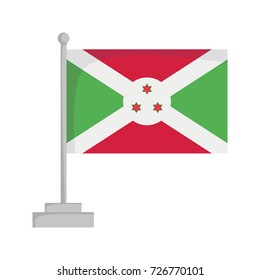 National flag of Burundi Vector Illustration