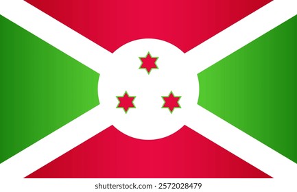 National flag of Burundi vector symbol