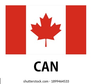 The national flag of Canada.