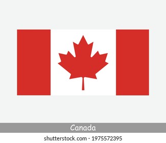 National Flag of Canada. Canadian Country Flag Detailed Banner. EPS Vector Illustration Cut File