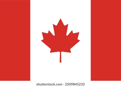 National flag of Canada  country vector design and illustration ,