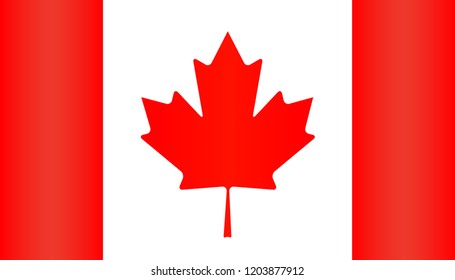 The national flag of the Canada with gradient effect. Modern Design or fabric background of Canada. Original banner of country. Vector illustration.EPS 10