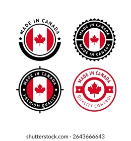 National flag of the Canada, set flat vector icons