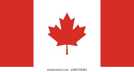 National flag of Canada that can be used for celebrating Canada national days. Vector illustration