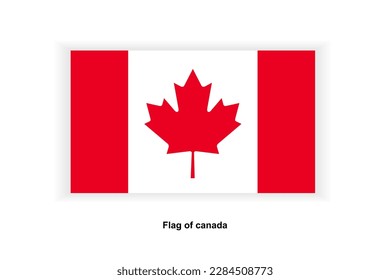 Indicador vectorial de la Bandera Nacional de Canadá, la bandera de la hoja de arce consiste en un campo rojo con un cuadrado blanco, rojo y blanco, la pegatina de las banderas nacionales del mundo, canadiense