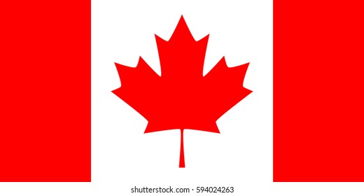 National flag of Canada. Vector illustration