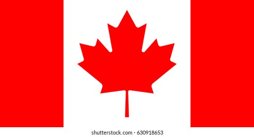 National flag of Canada. Vector illustration