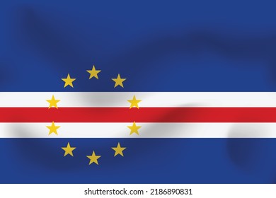 National flag of CAPE VERDE. Realistic pictures flag