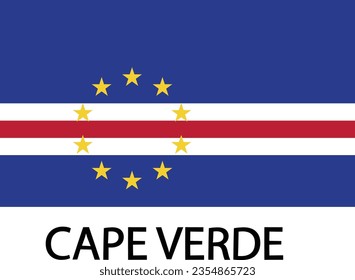 National flag of Cape verde vector art