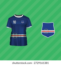 National flag of Cape Verde. Vector illustration.