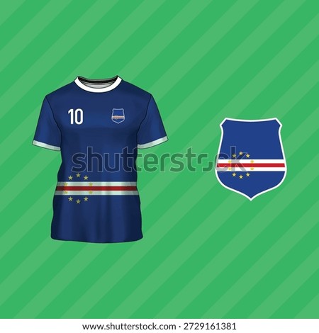 National flag of Cape Verde. Vector illustration.