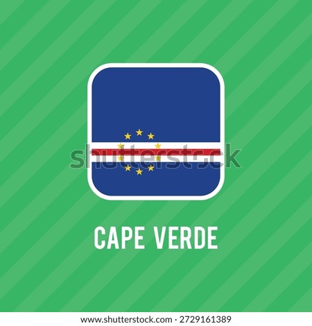 National flag of Cape Verde. Vector illustration.