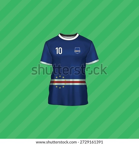 National flag of Cape Verde. Vector illustration.