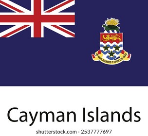 La bandera nacional de las Islas Caimán, con la Union Jack y el escudo de armas de la isla, un símbolo de su herencia e identidad.