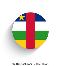 National flag of Central Africa Republic icon vector illustration isolated on white background.