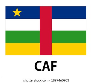 The national flag of the Central African Republic.