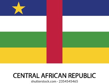 National flag of Central african republic vector art