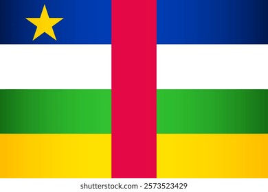 National Flag of the Central African Republic. Vector symbol of the state