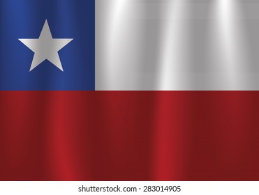 National flag of Chile themes idea design, satin, waving