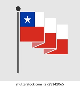 National flag of Chile vector design