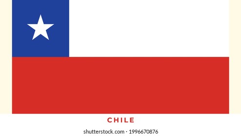 The national flag of Chile. Vector illustration of Chile, Vector of Chile flag.