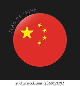 National flag of China with official colors and 3:2 aspect ratio, Vector illustration of China flag badge, China flag drawing with correct proportions, Accurate dimensions vector image drawing eps 10