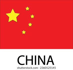 Nationalflagge der chinesischen Vektorkunst
