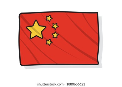 National Flag Of China Vector Design