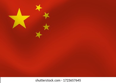 National Flag Of China. Vector Illustration Of China Flag.