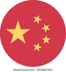 National flag of China. Vector illustration.