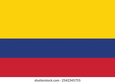 National flag of Colombia country , digital illustration and vector design