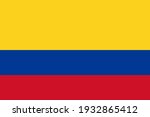 national flag of Colombia, in the original size,colours and proportions(2:3)